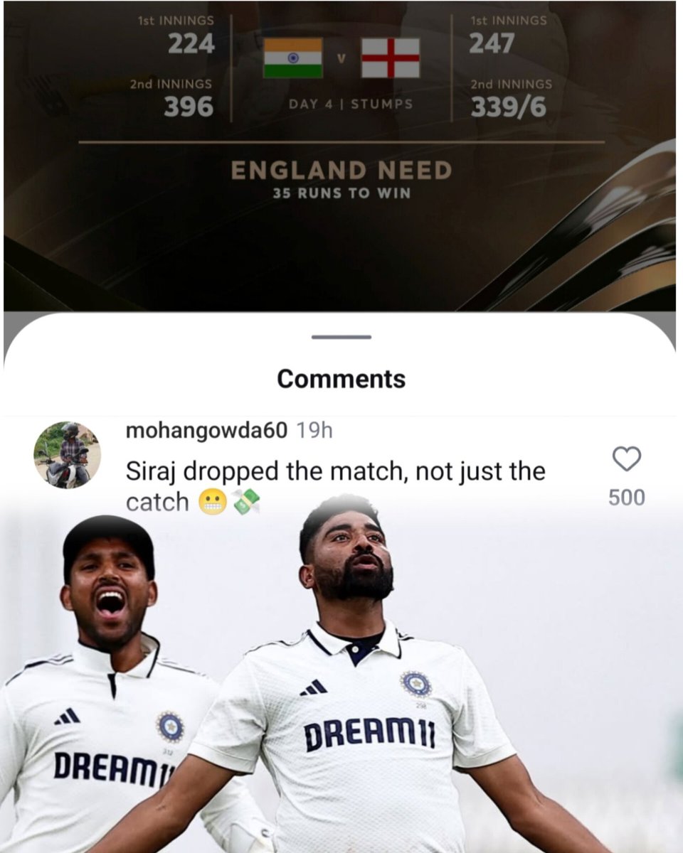 This happens when we believe in ourselves and never give up ✨
#OvalTest #Siraj
#IndianCricketTeam