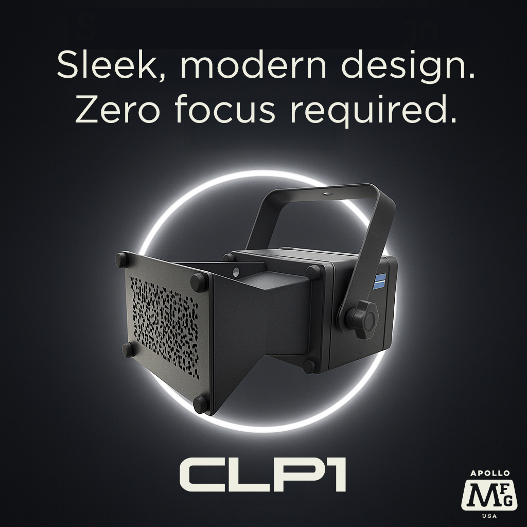 The CLP1: a new way to illuminate your event.

Learn more: apollomfg.com/pages/clp1

#apollomfg #gobos #projector #eventlighting