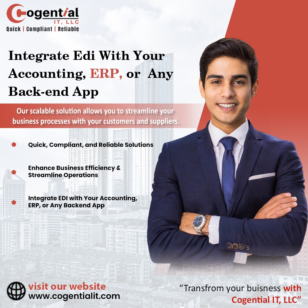 cogential's tweet image. and reliable EDI solutions to enhance business efficiency and streamline operations.

Visit for more details.
☎ 1-307-699-6546
🌍 cogentialit.com

#ediintegration #accountingapp #backendtools #streamlineedi #businessflow #edisolutions #quickreliable #erpconnectors