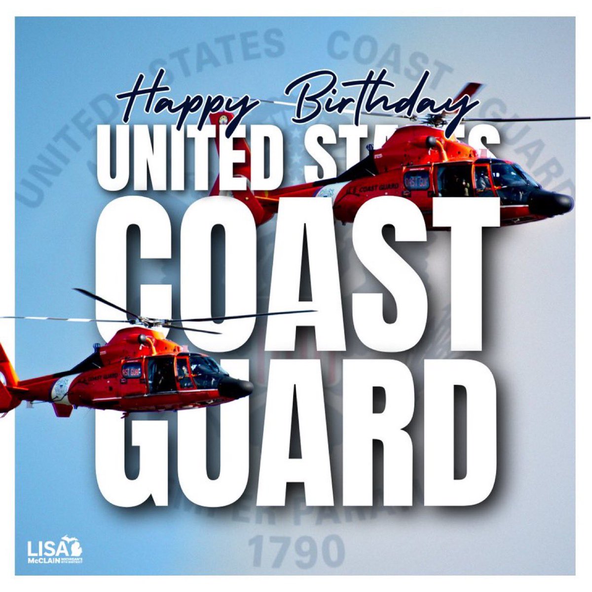 Congressman Pat Harrigan (@reppatharrigan) on Twitter photo Happy 235th, <a href="/USCG/">U.S. Coast Guard</a>! Thank you for your service securing our maritime borders and protecting American lives on the seas. Happy 235th, <a href="/USCG/">U.S. Coast Guard</a>! Thank you for your service securing our maritime borders and protecting American lives on the seas.