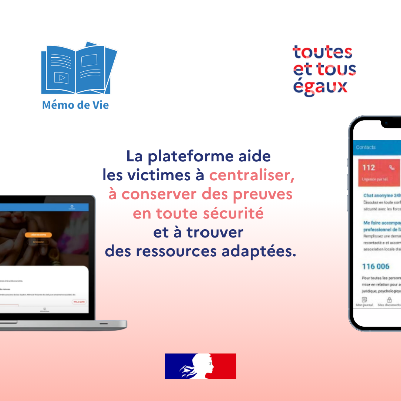 egalite_gouv's tweet photo. #ArretonsLesViolences | Mémo de vie, l’application pour se protéger &amp; garder une trace en cas de violences.

📱 Avec Mémo de vie, vous pouvez:

📝 Noter et dater chaque violence dans un journal sécurisé
📂 Conserver des preuves (photos, certificats)
🔐 Tout est stocké en sécurité
