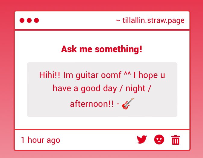 hello hello guitar oomf thank you, you too !! ^_^