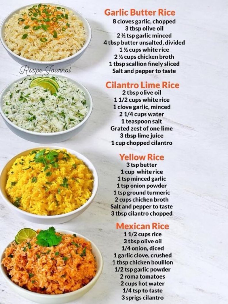 Different types healthy foods