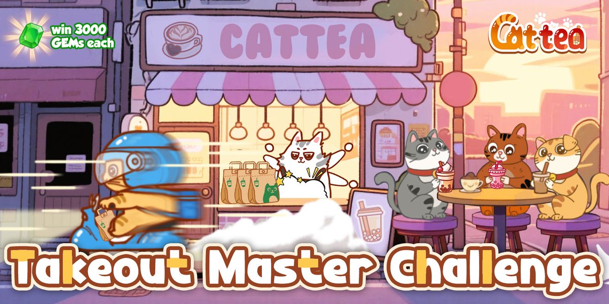 Hey CatteaFam!

The "Takeout Master" Event is coming! 🔥

What’s the best drink you’ve ever got from Takeout in Cattea? 
Maybe it gave you a crazy 20x bonus!
Drop it below and earn some juicy GEMS!

How to participate: 
Post your screenshot of Best Takeout Order, and comment your