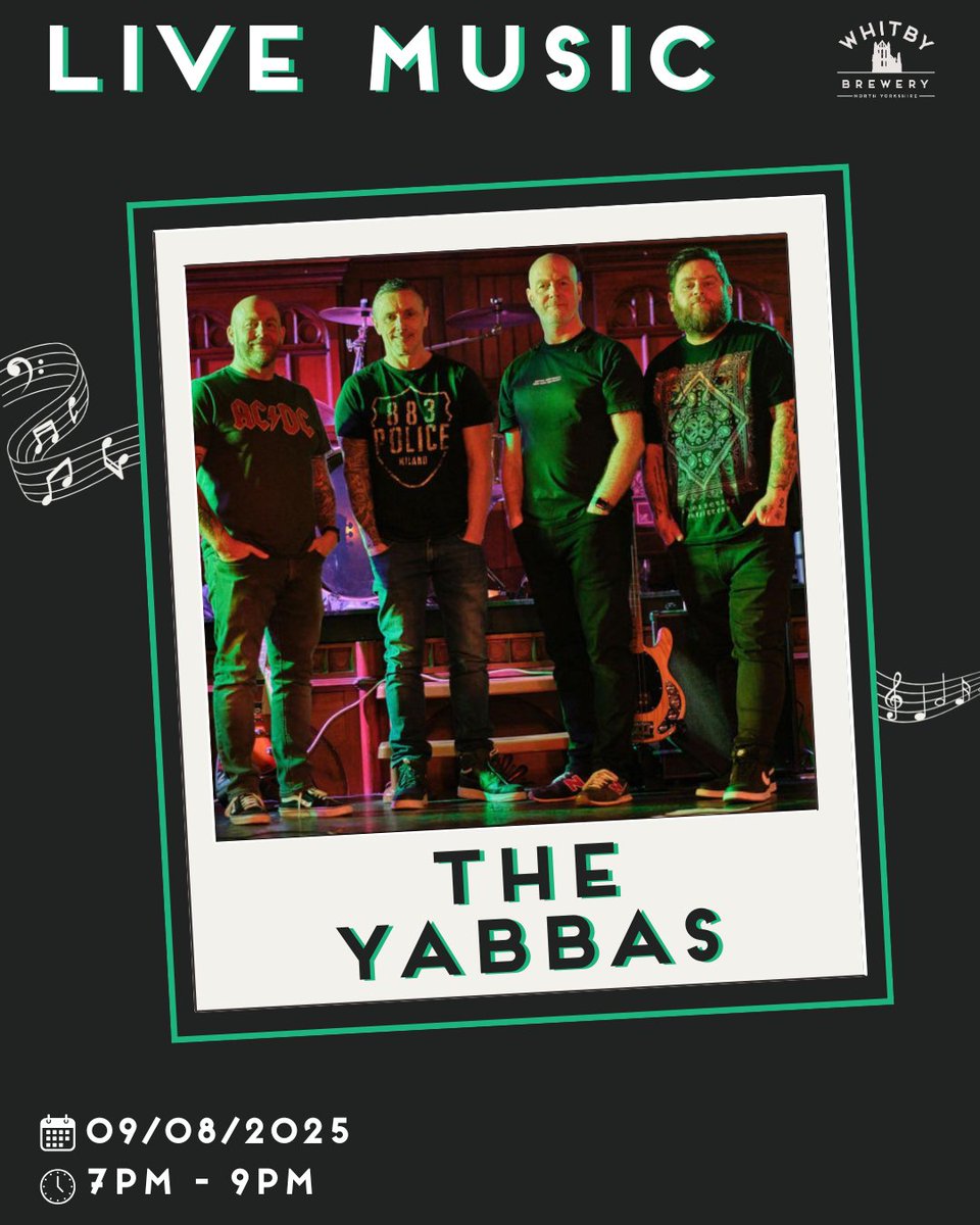 🎶 COMING UP THIS SATURDAY 🎶

Check out who we have lined up:
Saturday 9th August, 7pm to 9pm - The Yabbas
Indie rock band from North Yorkshire - returning to our brewery stage once again.

Entry to live music at the brewery is FREE! See you there 🍻