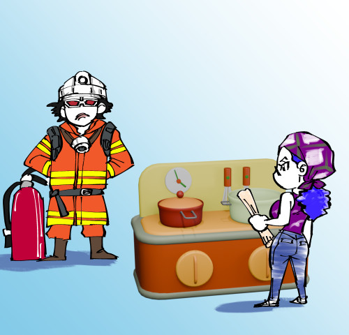 ３D　9日目。
昨日のうちにコンロは完成。とても大変だった。作るところはそれほどでもなく、レンダリングの際に消えるずれる。戻って本データでも消えるずれる。検索したらオブジェクトに覚えのないアニメーションがくっついているのが原因で解除して解決。トラブルはあるものと考えておく。