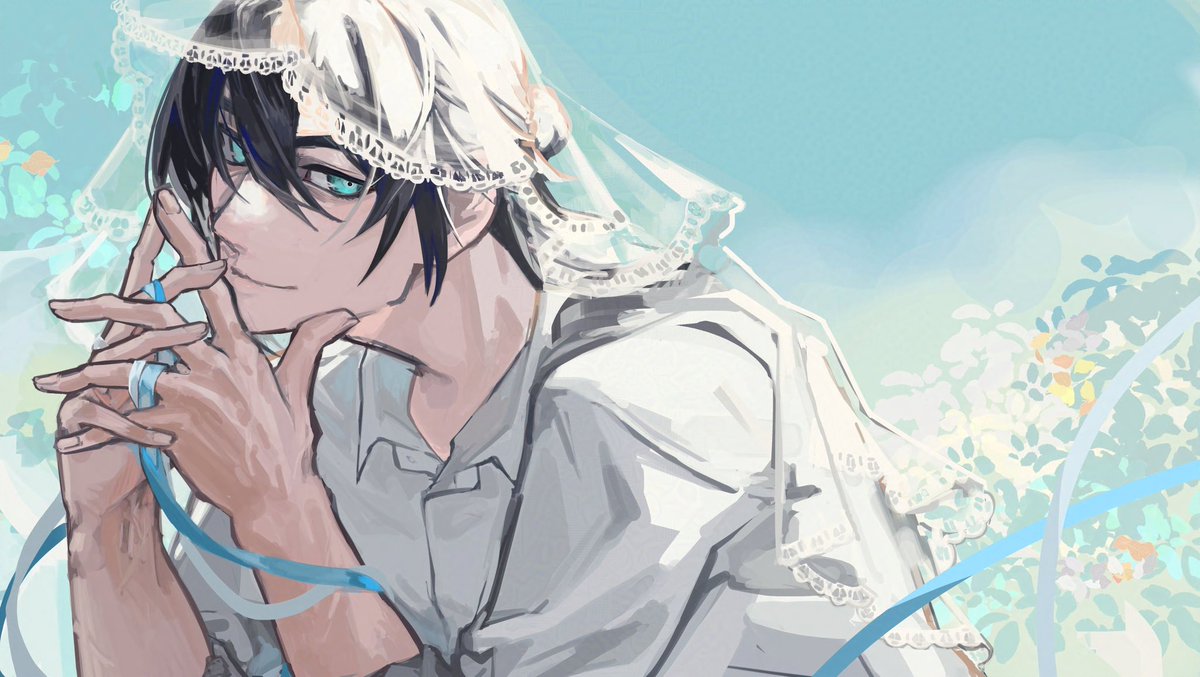 ジューンに描き始めたはずが、いつの間にかオーガストになっていた孫六ブライド
#刀剣乱舞