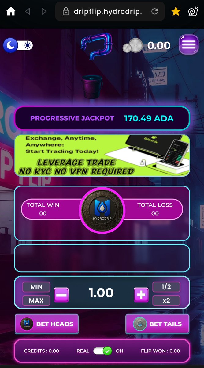 💣 JACKPOT ALERT 💣
The $ADA pot on Drip Flip just hit 170 ADA and it’s still climbing! 🔥

🎯 Flip to win
🎰 Tip the bucket
💎 Land the bonus
🌊 One flip could change everything

🎮 Play now: dripflip.hydrodrip.io

#Cardano #DripFlip #ADA #Jackpot #OnChainGaming #HydroDrip