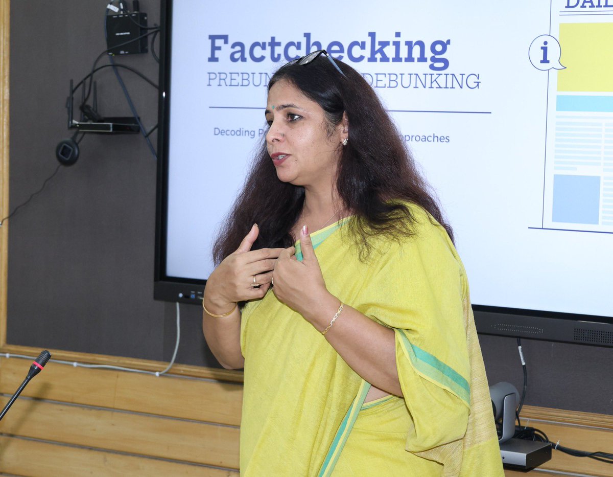 Prof. Anubhuti Yadav (@anubhutiyadava) on Twitter photo 15% Of Army's Time During Op Sindoor Went Into Countering Fake Narratives: CDS General Chauhan.
Fact-checking is becoming more and more important for the officers from armed forces in the age of information warfare. Had an engaging session with the officers on this <a href="/IIMC_India/">Indian Institute of Mass Communication</a> 15% Of Army's Time During Op Sindoor Went Into Countering Fake Narratives: CDS General Chauhan.
Fact-checking is becoming more and more important for the officers from armed forces in the age of information warfare. Had an engaging session with the officers on this <a href="/IIMC_India/">Indian Institute of Mass Communication</a>