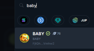 baby_sol_2's tweet photo. JUST IN: $BABY IS OFFICIALLY VERIFIED BY JUPITER!!!!
-
you can buy $BABY here 👉: https://t.co/8EQYulecXN
-
📈 CA:
FjtQhyaGmYioRKA3enZkq3wVXLT121DwQ24W9d5Vmhw2
-
$1M🟢|$2M🟡|$3M🟡 |$4M🟡|$5M🟡 https://t.co/zhpM48aESC