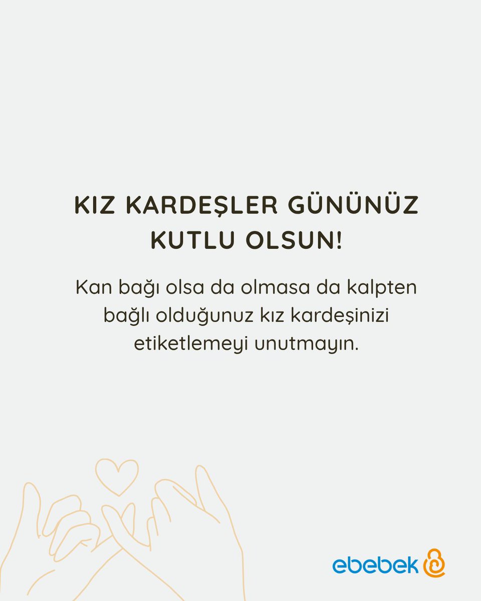 Kız Kardeşler Gününüz Kutlu Olsun!

#ebebek #bebek #kızkardeşlergünü