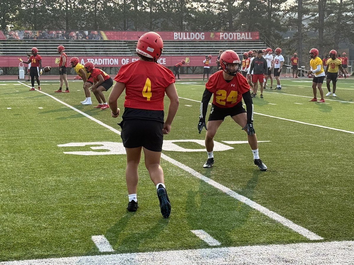 Beautiful morning for the first practice of fall camp!