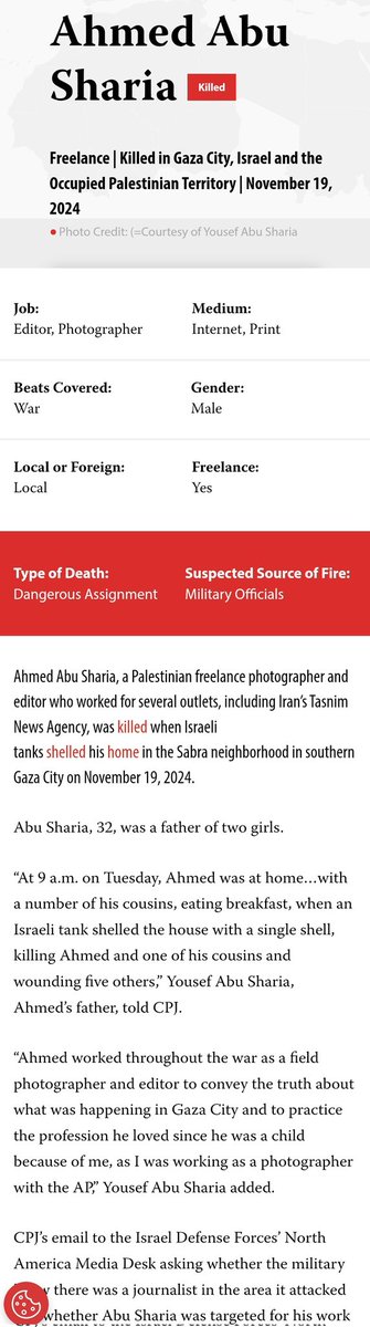 It's pretty frustrating to see a 'freelance photojournalist' listed on CPJ <a href="/CPJMENA/">CPJ MENA</a> website, and at the same time officially acknowledged as 'mujahid, field commander' by 'The Mujahideen Brigades, the military wing of the Palestinian Mujahideen Movement'...