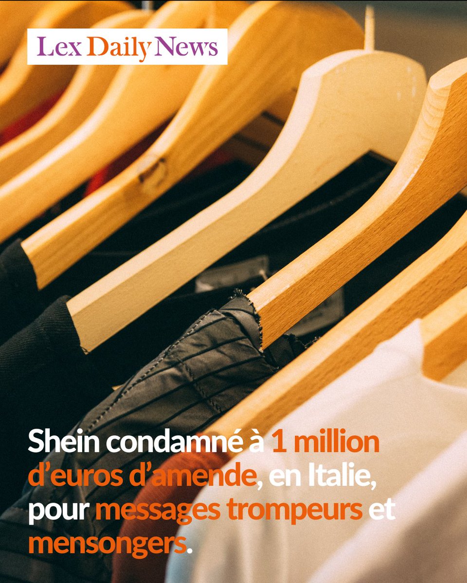 📌ACTU : L'autorité de la concurrence italienne a condamné Shein à une amende d'un million d'euros. Le géant de la #fastfashion a diffusé des informations trompeuses sur ses efforts environnementaux. Les matériaux utilisés ne sont ni recyclables ni durables. #environnement