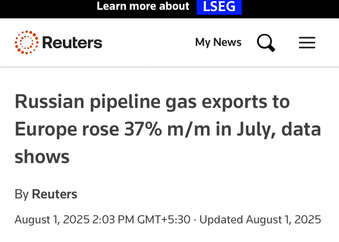 And India is funding Russian war 

Hypocrisy of west is unparalleled
