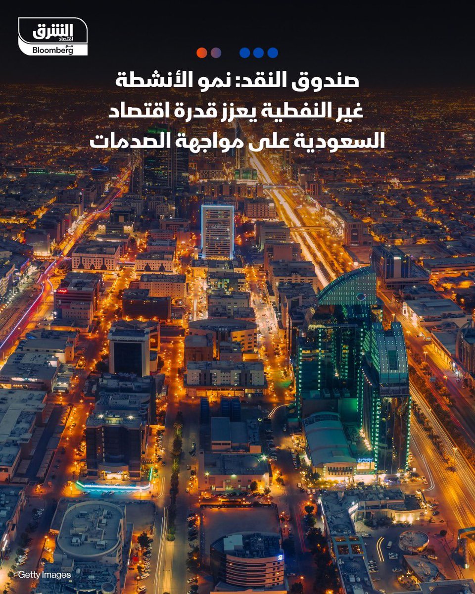 صندوق النقد الدولي: 

📌 اقتصاد السعودية أثبت قدرته على الصمود بقوة في مواجهة الصدمات، مدعوما بمواصلة الأنشطة غير النفطية النمو
 
📌 الاستمرار في تنفيذ مشروعات "رؤية السعودية 2030" واستضافة فعاليات دولية كبرى والمشروعات الحكومية سيدفع معدلات نمو الاقتصاد غير النفطي للمملكة إلى
