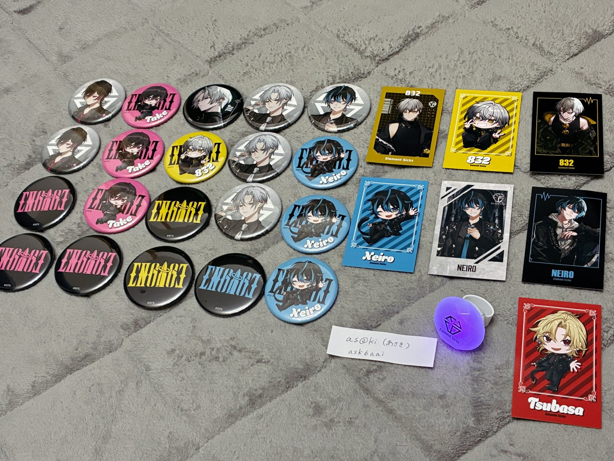Element Sicks EL6 ていく 缶バッジ Element Sicks えれしくEL6 ていく 缶バッジ 直筆サイン - メルカリ