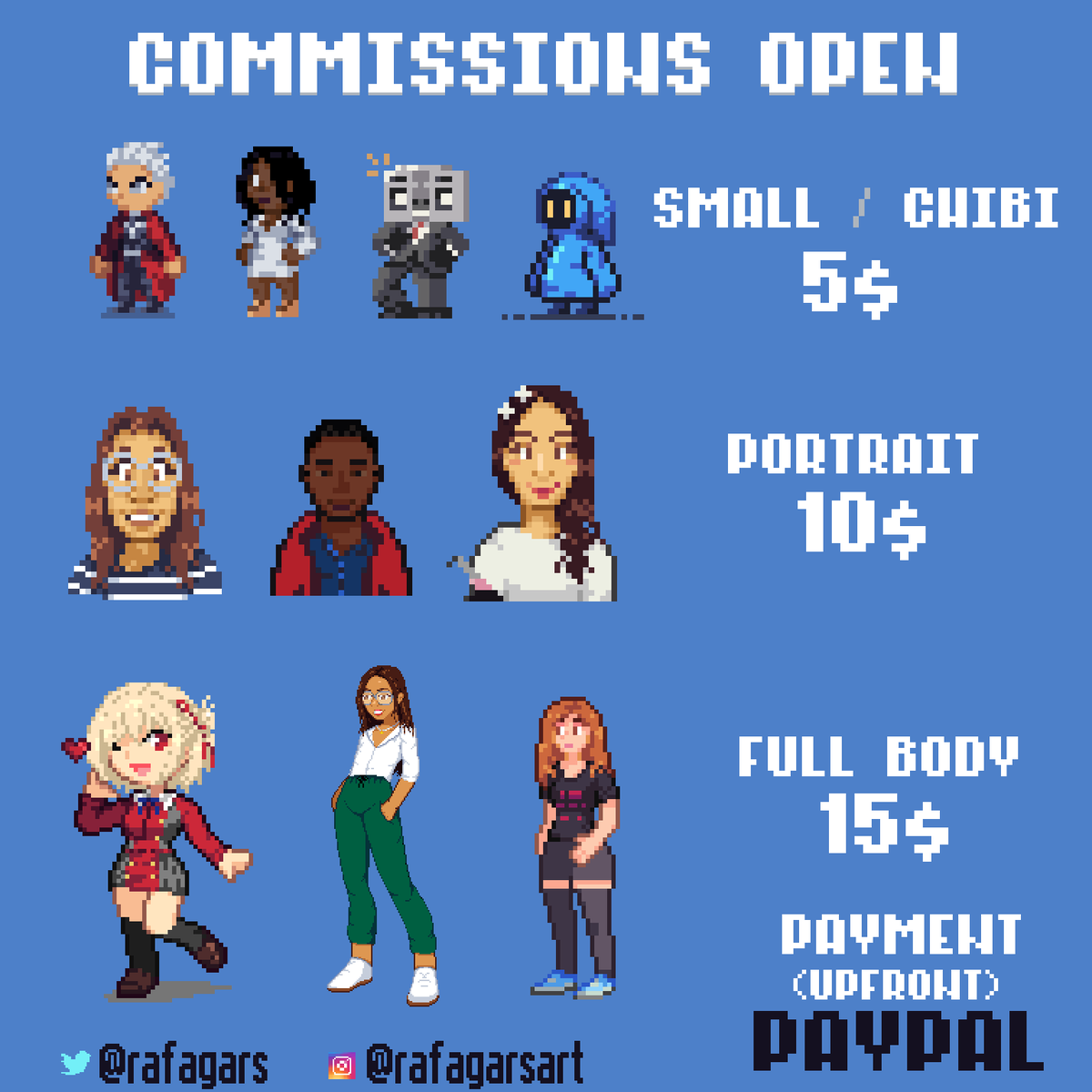 We are back!! Pixel Art C#mmisions open.