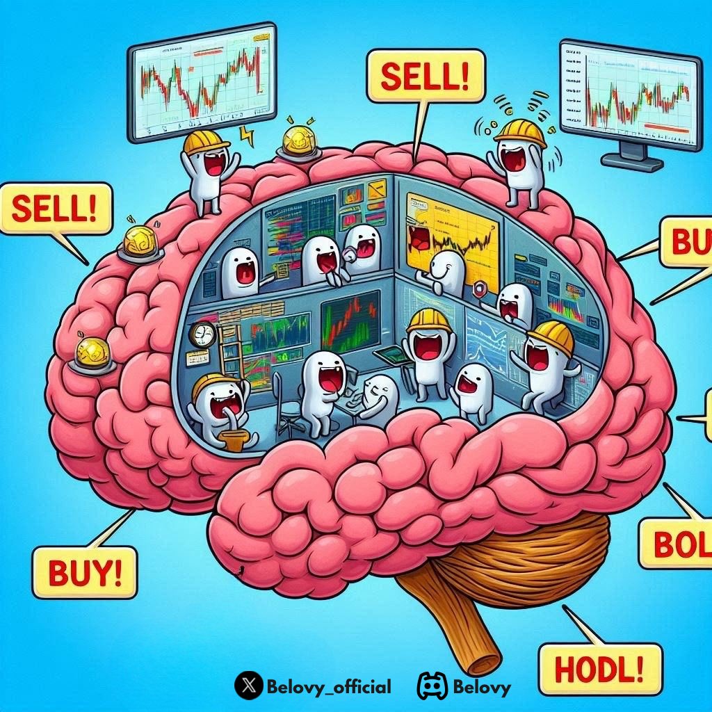 Belovy_official's tweet image. Inside every crypto trader’s brain during market volatility:
BUY! 🔊 SELL! 🔊 HODL! 🔊 PANIC!! 🚨🧠
No wonder we need coffee just to stay calm.
#CryptoBrain #TraderThoughts #BuySellHODLLoop #EmotionalDamage