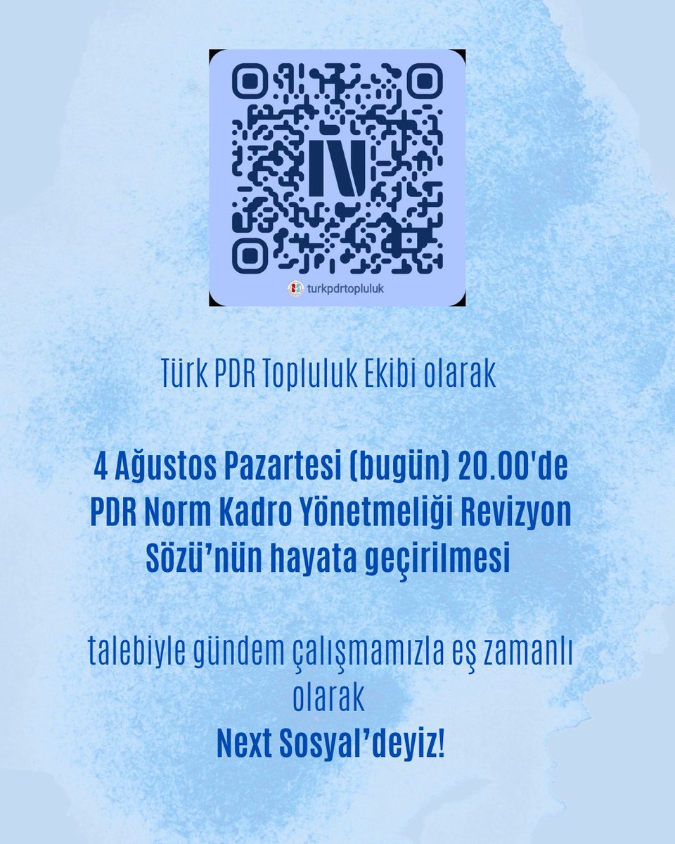 Türk PDR Topluluk (@turkpdrtopluluk) on Twitter photo Türk PDR Topluluk Ekibi olarak
4 Ağustos Pazartesi (bugün) 20.00'de PDR Norm Kadro Yönetmeliği Revizyon Sözü’nün hayata geçirilmesi
talebiyle gündem çalışmamızla eş zamanlı olarak
Next Sosyal’deyiz!
Takip etmek için tıklayın!👇🏻
sosyal.teknofest.app/@turkpdrtoplul…
<a href="/turkpdrdernegi/">Türk PDR Der- Psikolojik Danışma ve Rehberlik</a> Türk PDR Topluluk Ekibi olarak
4 Ağustos Pazartesi (bugün) 20.00'de PDR Norm Kadro Yönetmeliği Revizyon Sözü’nün hayata geçirilmesi
talebiyle gündem çalışmamızla eş zamanlı olarak
Next Sosyal’deyiz!
Takip etmek için tıklayın!👇🏻
sosyal.teknofest.app/@turkpdrtoplul…
<a href="/turkpdrdernegi/">Türk PDR Der- Psikolojik Danışma ve Rehberlik</a>