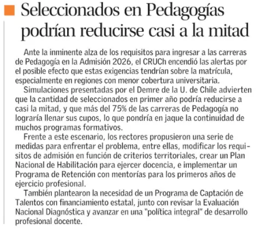 Este tema lo conversamos en Operación Deyse, junto a Beatriz Fernández (U. Chile) y Verónica Cabezas (PUC, Elige Educar): ¿faltan, faltarán, profesores en Chile? ¿qué dice la evidencia? Acá el episodio completo:
youtube.com/live/uo0kiqxaC…
<a href="/gmunozstuardo/">Gonzalo Muñoz</a> <a href="/eligeeducar/">Elige Educar</a> <a href="/ciae_uchile/">CIAE - U. de Chile</a>