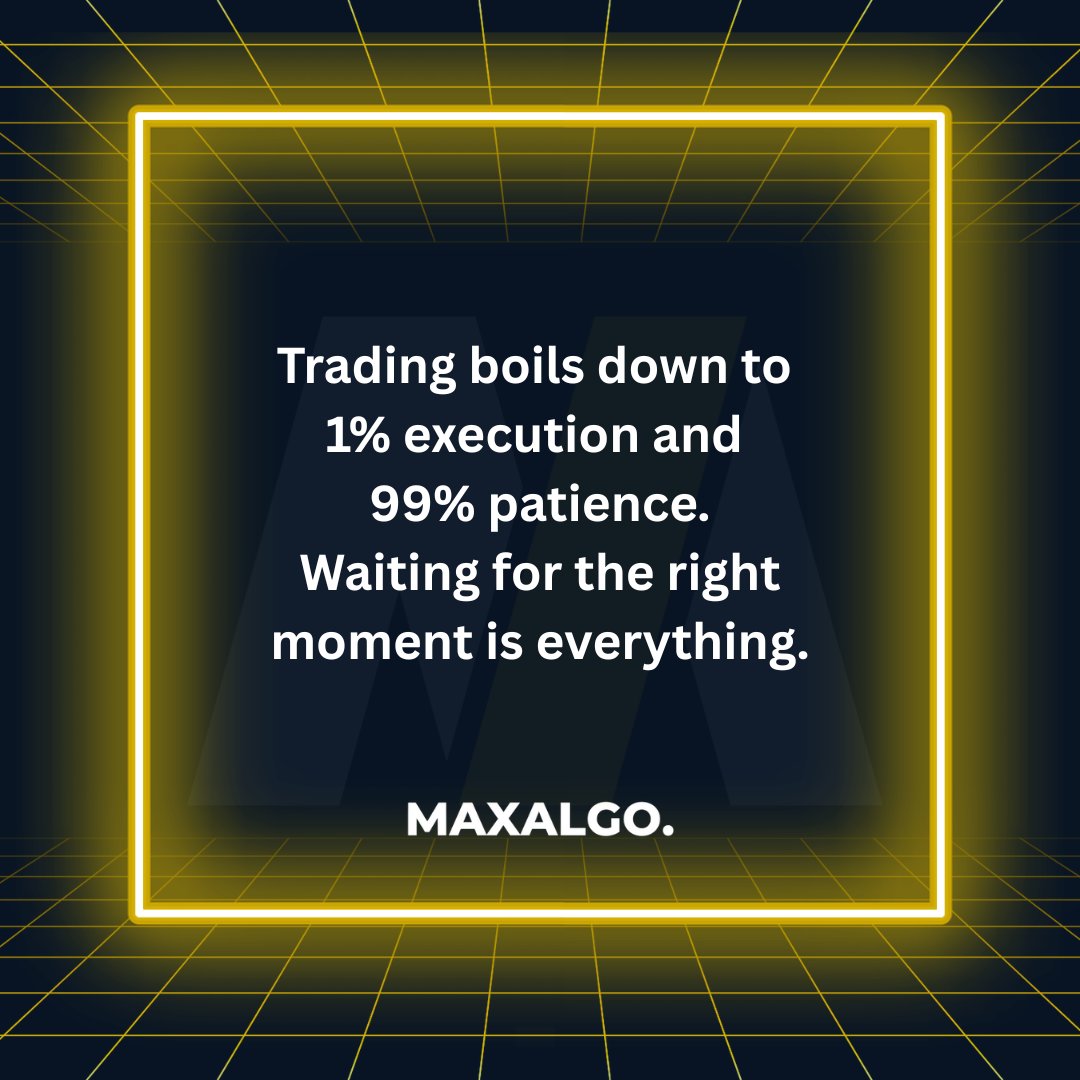 Trading isn’t about constant action—it’s 1% execution and 99% patience. 
Waiting for the perfect setup can feel tough, but it’s the key to success. Trust the process, stay disciplined, and let the market come to you. 
Ready to level up? 
Like, share with a trading buddy, and