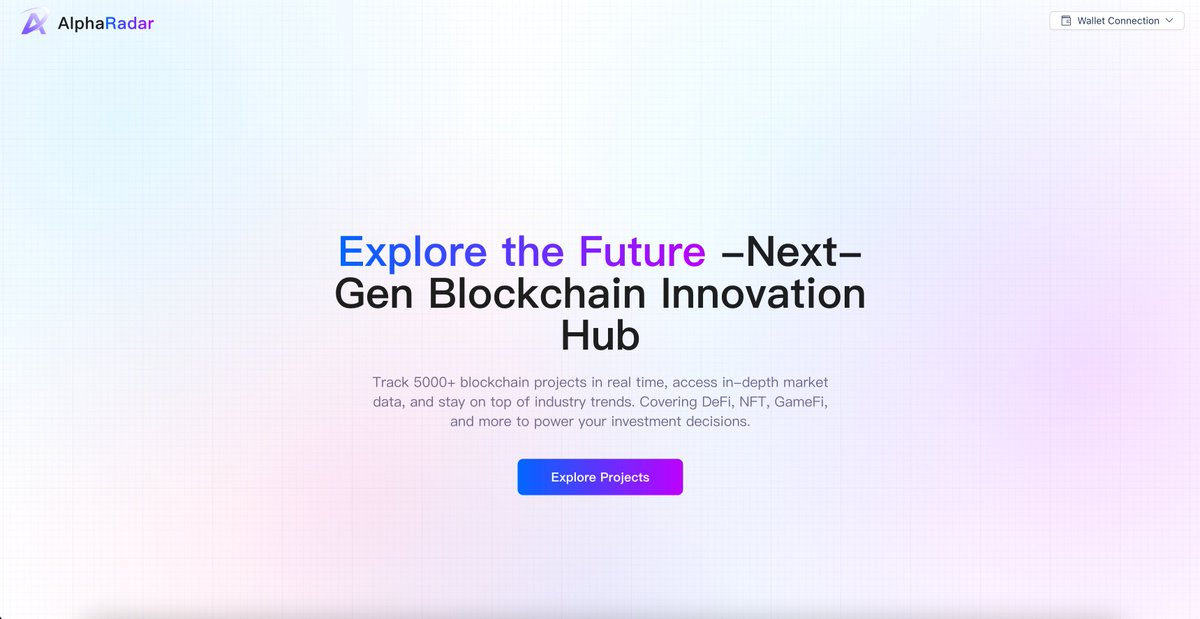 Join AlphaRadar and win a free membership to kickstart your Web3 investment journey!

🚀 AlphaRadar V2 is live!
With a sleek, redesigned UI, AlphaRadar V2 offers smart project tracking, AI-powered insights, KOL monitoring, and on-chain analytics—helping you spot the next big