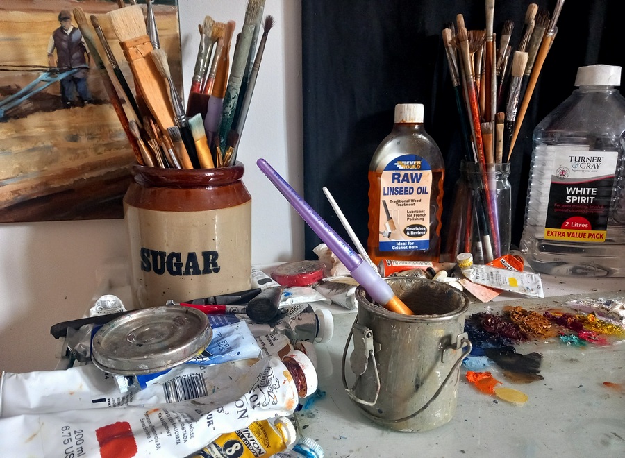 How to start painting with oils, you only need 3 things chrischalkart.com/painting_blog/…