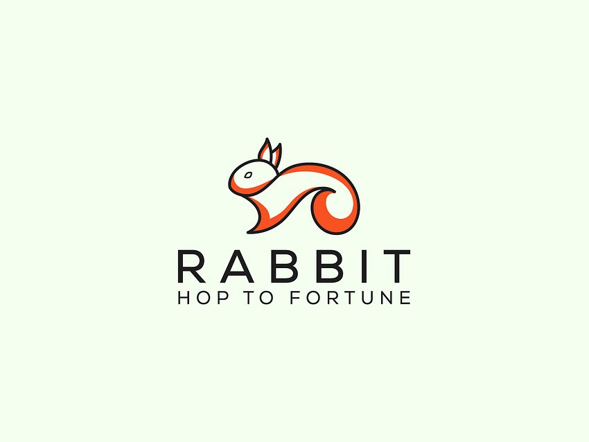 Designerrasedul's tweet image. Rabbit Minimalist Line Art logo