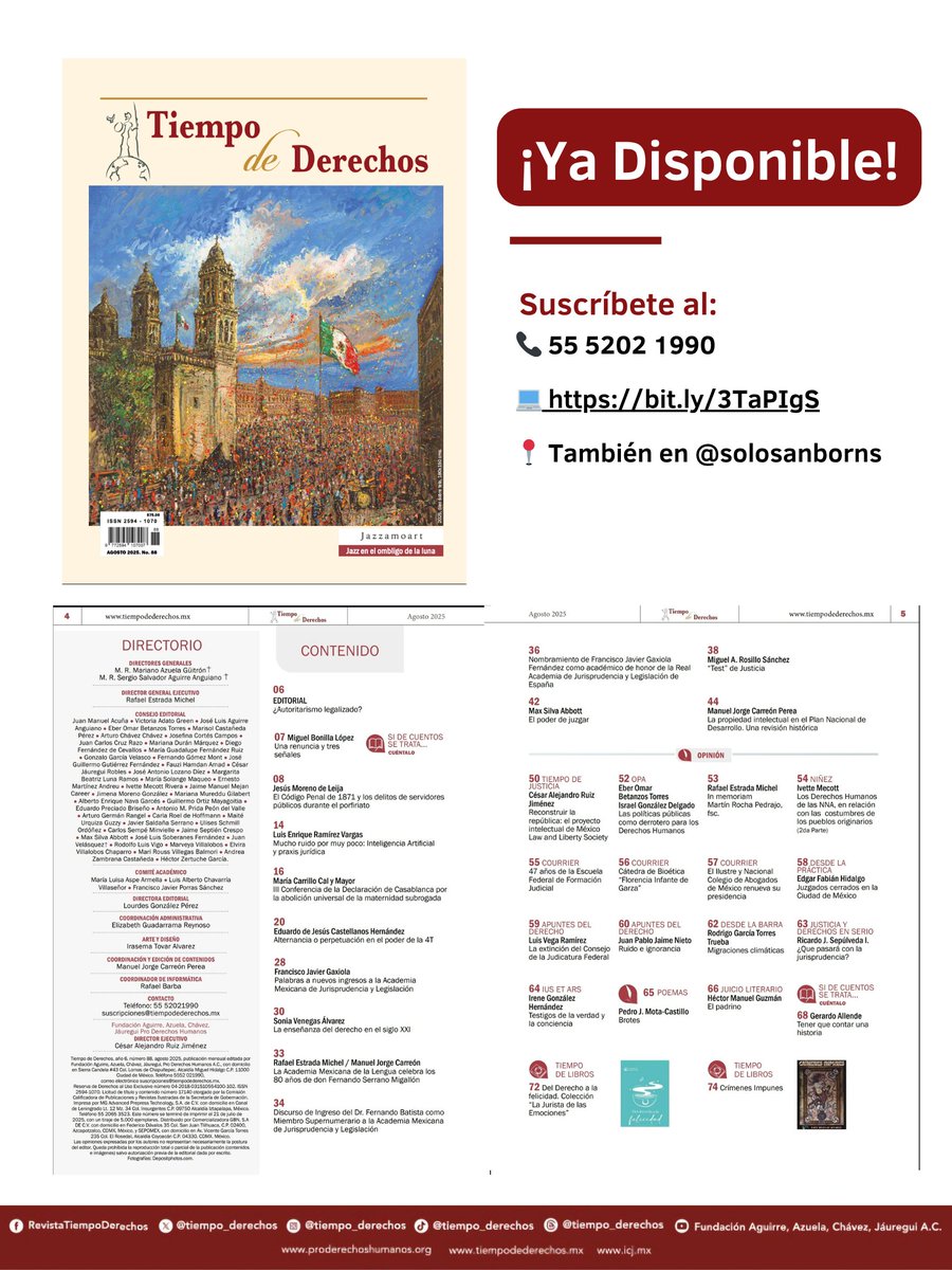 🌍 𝐂𝐮𝐚𝐧𝐝𝐨 𝐥𝐨𝐬 𝐝𝐞𝐫𝐞𝐜𝐡𝐨𝐬 𝐬𝐞 𝐯𝐮𝐞𝐥𝐯𝐞𝐧 𝐦𝐞𝐫𝐜𝐚𝐝𝐨, ¿𝐪𝐮𝐞́ 𝐪𝐮𝐞𝐝𝐚 𝐝𝐞 𝐥𝐚 𝐝𝐢𝐠𝐧𝐢𝐝𝐚𝐝?

La edición de agosto de Tiempo de Derechos explora los límites éticos del Derecho contemporáneo:

👶 Maternidad subrogada y explotación de mujeres en