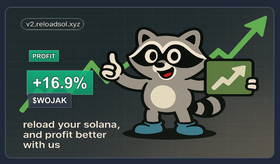 reloadsol's tweet image. Just made 16.9% profit trading $WOJAK! 📈
Trade here: v2.reloadsol.xyz/buy?mints=7VYX…
#Solana #Trading #Crypto #reloadsol