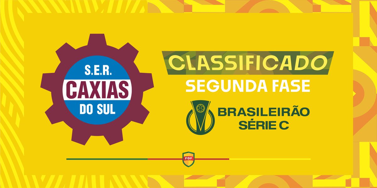 OficialFGF's tweet photo. Classificado para o quadrangular final do Brasilerão Série C!

Com a vitória de ontem (3) por 1 a 0 em cima do Ypiranga, o Caxias garantiu a classificação de forma antecipada à segunda fase do campeonato nacional.

Parabéns, @sercaxias !!!

#FGF #FutebolGaúcho #BrasileirãoSérieC https://t.co/OiR3mkqpX0