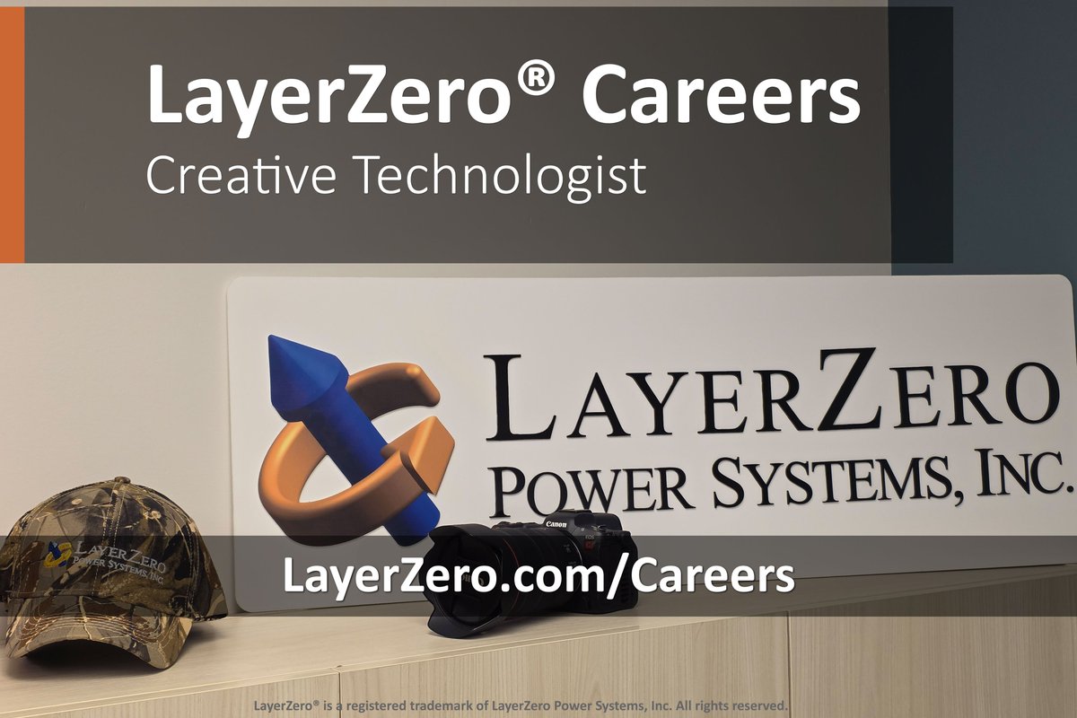 LayerZero's tweet image. Are you the rare talent who bridges creativity with technology? 

LayerZero Power Systems (@LayerZero) is hiring a Creative Technologist to design compelling visuals and immersive experiences for mission-critical power solutions.  

#CreativeTech #LayerZero #OhioJobs