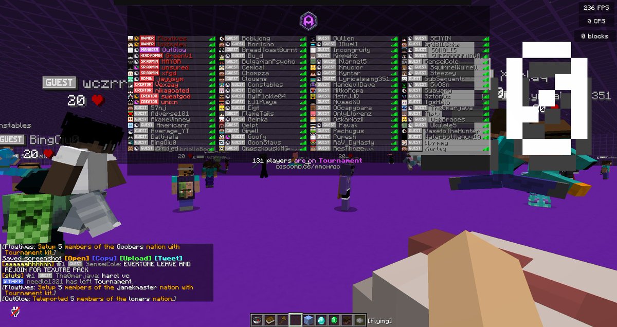 Cave/Archaic staff talk so much trash about my server (Omber) when they should be focusing on the 130 players on the ARCHAIC beta release😭😭. Maybe they get 300 on release, but probably not‼️😂 #wrapitup #EpicFail. Even Mobpvp got more players on beta than this.