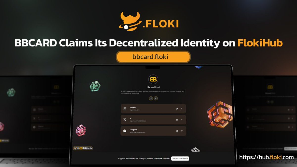 BBCARD Claims Its Decentralized Identity on FlokiHub

<a href="/BuildBNBCard/">CARD</a> now has a fully decentralized profile on FlokiHub to showcase its socials, NFTs, and on-chain presence in one secure space: bbcard.floki.id

Get your own profile for free here 👉 hub.floki.com.