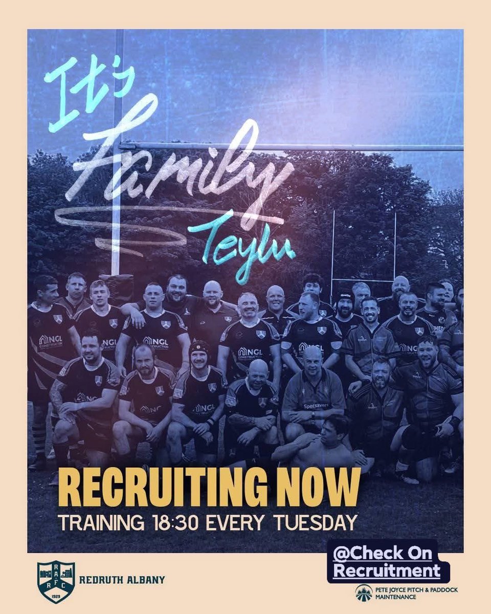 Redruth Albany RFC (@albanyrfc) on Twitter photo Pre-Season begins TOMORROW TUE 05th Aug 1830 start.. TR15 2SX
Regulars, returners, beginners are all welcome! #ElbowKnee <a href="/Cornwallrugby/">Cornwall RFU 〓〓</a> <a href="/trelawnysarmy/">Trelawny's Army 〓〓</a> <a href="/bloodandmud/">Blood & Mud Rugby Podcast</a> <a href="/fyb_rugby/">Fill Your Boots 🏉</a> <a href="/RFU/">Rugby Football Union</a> <a href="/EnglandRugby/">England Rugby</a> <a href="/RugbyCornwall/">EnglandRugbyCornwall</a> Pre-Season begins TOMORROW TUE 05th Aug 1830 start.. TR15 2SX
Regulars, returners, beginners are all welcome! #ElbowKnee <a href="/Cornwallrugby/">Cornwall RFU 〓〓</a> <a href="/trelawnysarmy/">Trelawny's Army 〓〓</a> <a href="/bloodandmud/">Blood & Mud Rugby Podcast</a> <a href="/fyb_rugby/">Fill Your Boots 🏉</a> <a href="/RFU/">Rugby Football Union</a> <a href="/EnglandRugby/">England Rugby</a> <a href="/RugbyCornwall/">EnglandRugbyCornwall</a>