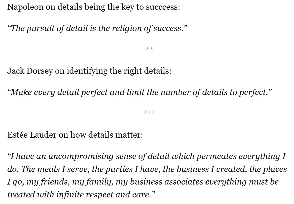 Some quotes I like from a recent <a href="/farnamstreet/">FS</a> email.

Details.