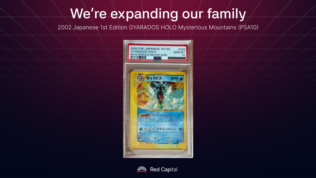 Proud to unveil one of the rarest gems in the Pokémon TCG

🎨 Art by Kimiya Masago
📦 From Mysterious Mountains, final set of Japan’s e-Card era
🇯🇵 1st Edition, Japan exclusive
🕰️ Never reprinted, never in English

A true grail for collectors and yes, it’s in our fund, secured by