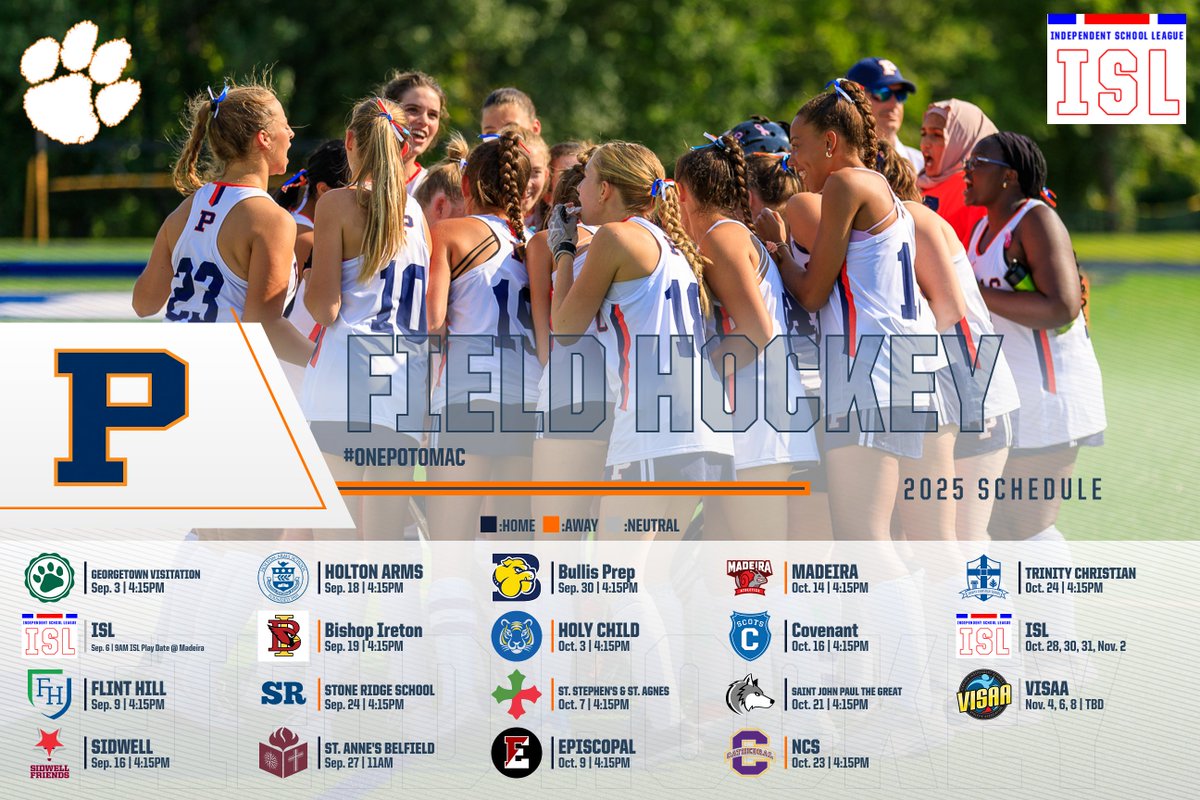 Fall season is almost here. First up we are excited to announce the '25 schedule for Field Hockey. We welcome the team back to campus for preseason on August 18th. @potomcvfh #pantherpride
