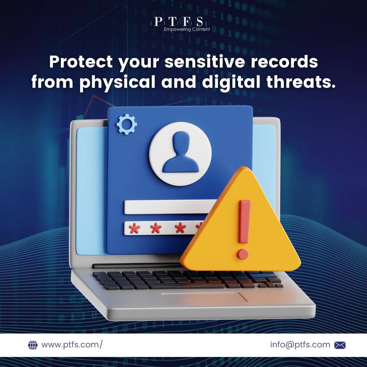 PTFSinc's tweet image. We provide redaction, encryption, and chain-of-custody documentation — supporting HIPAA, FOIA, and federal compliance.
🛡 Digitize securely with PTFS → ptfs.com
#SecureScanning #DataCompliance #DocumentDigitization #InfoSecurity