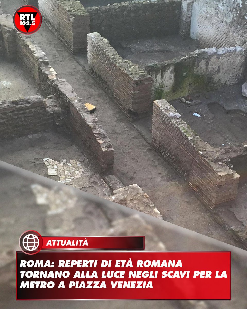 rtl1025's tweet photo. 📌 Le prime strutture di età #romana e medioevale sono tornate alla luce nel cantiere per la costruzione della stazione di #PiazzaVenezia della linea #MetroC. I lavori, che si svolgono sotto la direzione scientifica della Soprintendenza Speciale di #Roma, procedono senza ritardi rispetto ai tempi previsti. "Ancora una volta la costruzione di una stazione della metropolitana ci fa riscoprire il passato della nostra città - spiega #DanielaPorro, Soprintendente Speciale di Roma - È nel sontuoso palinsesto di varie epoche che torna sotto i nostri occhi e dovrà essere valorizzato al meglio nella futura stazione".

📷 ANSA/UFFICIO STAMPA