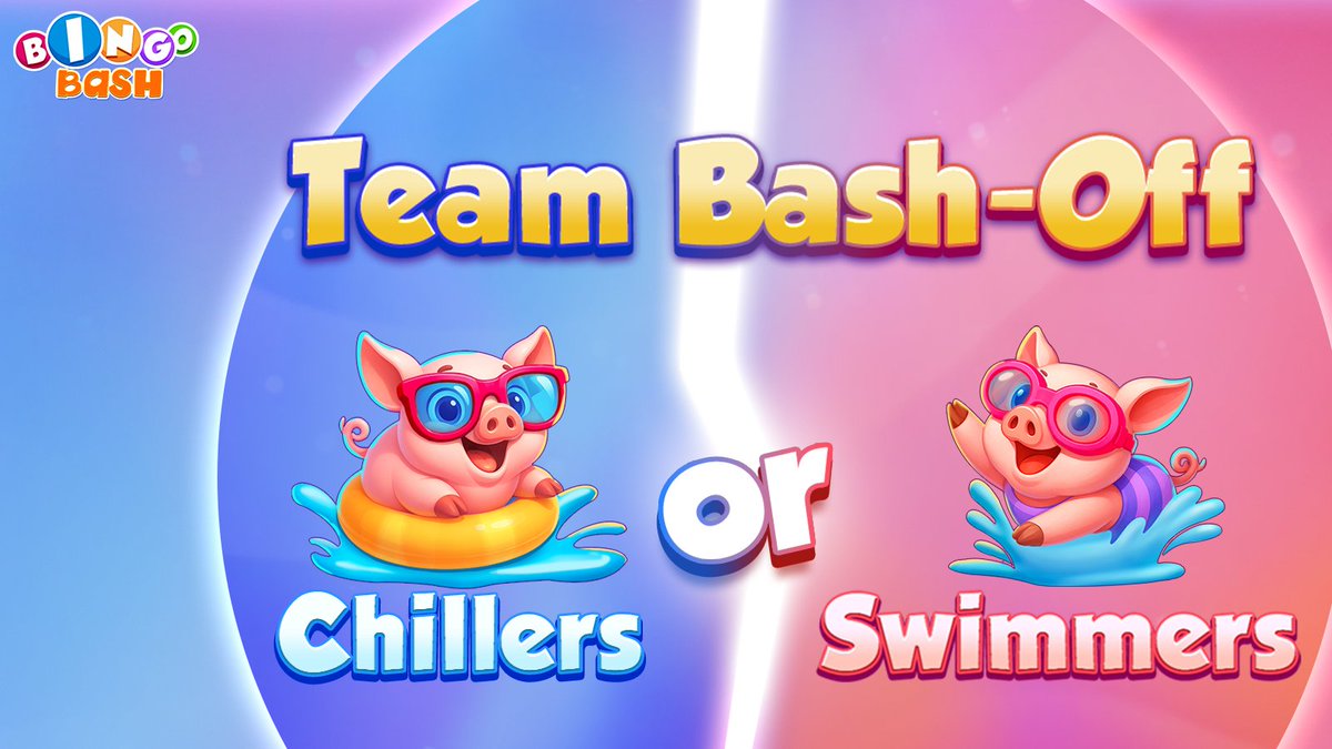 PlayBingoBash's tweet photo. ๐จ Team Bash-Off is ON! ๐ท๐ฆ
Floaters or Swimmersโwhoโs your pick? ๐๐ ๐ Grab your FREEBIE & join the splashy showdown now! ๐๐ฅFREEBIE โถ๏ธ https://t.co/kVltJ5MXeF
#BingoBash #TeamFloaters #TeamSwimmers #FreebieAlert #SplashBash https://t.co/oi2ADnccjk