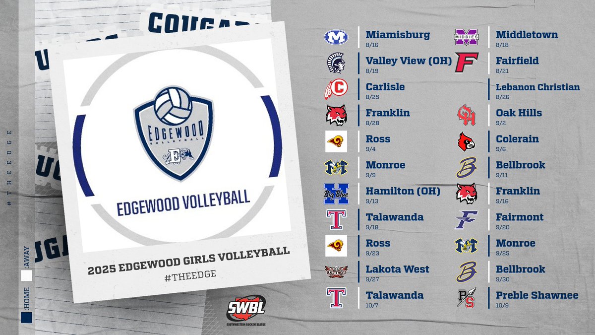 Get ready for an exciting 2025 season, Cougar Nation! Stay tuned for a season full of unforgettable moments by your Edgewood Girls Volleyball team. #THEEDGE @swblsports @swosportsdaily @thereportohio <a href="/edgewoodbands/">EdgewoodBandBoosters</a> @edgewoodathlet1