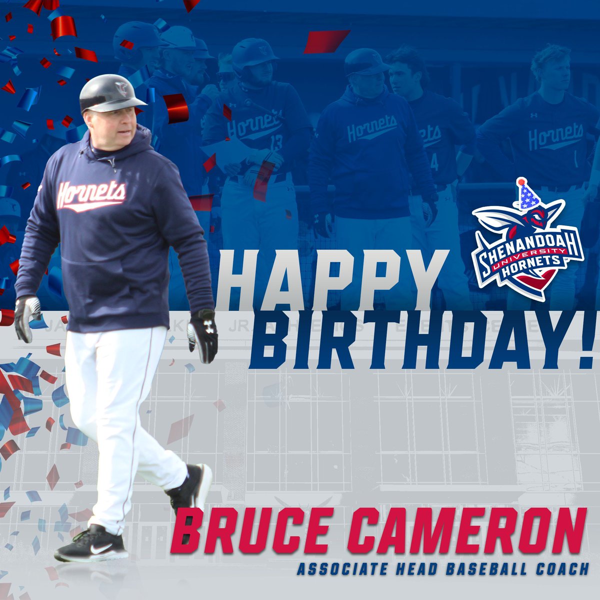 Join us in wishing a HAPPY BIRTHDAY to our Associate Head @suhornetsbb Coach, Bruce Cameron!!

#GoSUHornets #ODAC