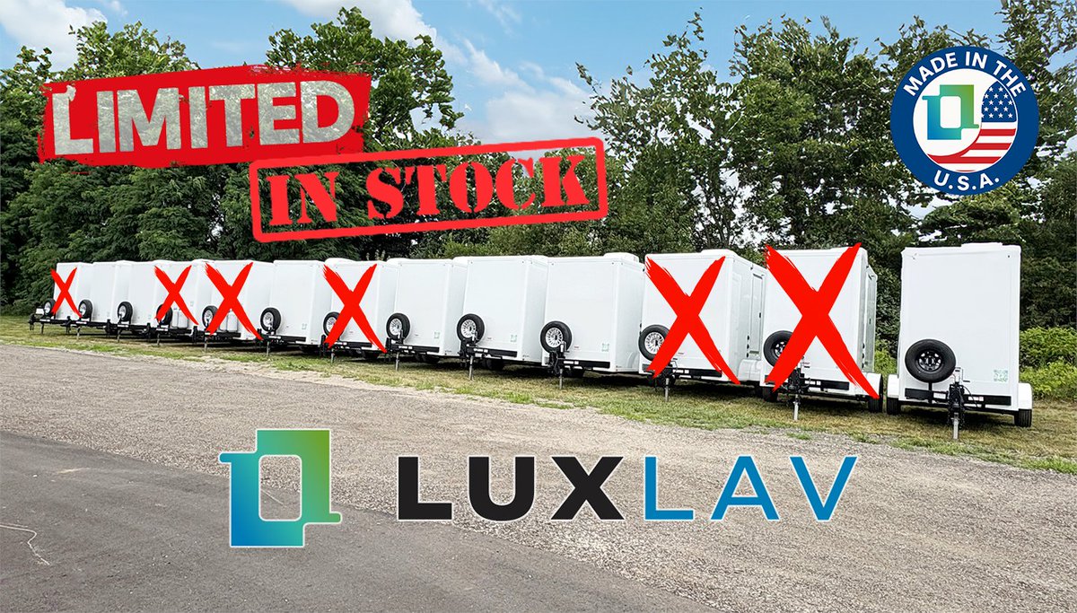 luxlavtrailers's tweet photo. 🚨 Inventory Update – Limited Units Remaining!

We're down to just 4 of our 12-foot 2-station restroom trailers ($33,900) and 3 of our 14-foot 4-station restroom trailers ($42,275) — in stock and ready to ship.

👉 Learn more: https://t.co/u6qG1J4DEa https://t.co/K5DtnrDl19