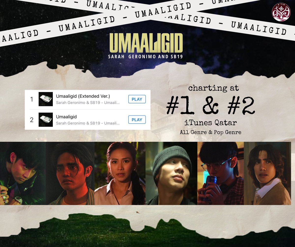 Yess, we’re not yet stopping ‘til we reach our one-week goal of reigning at #1 ✨ Now on its 6th day! 🔥

A big thanks to everyone who purchased with us 🫶🏼

All Genre &amp; Pop Genre
#1 - UMAALIGID (Extended Ver.)
#2 - UMAALIGID

☑️Watch the Music Film here:
youtu.be/nBkdggyFs0o?si…