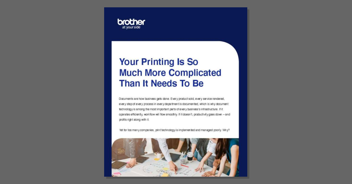 lcrieffe's tweet image. Too many devices, too many suppliers, too much hassle. Discover 11 reasons why consolidating tech suppliers is smart with @Brother_Intl. See how Pathway simplifies your workflow and support. stuf.in/bgu53m