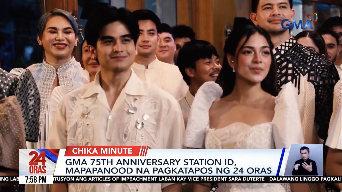 Mika Salamanca and Will Ashley were visibly shown alongside GMA's top stars in the latest 24 Oras news, marking their inclusion in the new Station ID

<a href="/mikslmnc/">Mika Salamanca</a> @WillAshley05 <a href="/gmanews/">GMA News</a> <a href="/janenriquez_/">Sir Jan</a> <a href="/PBBabscbn/">Pinoy Big Brother</a> 

#GMA75 #MikWill 
#ForeverOneWithTheFilipino