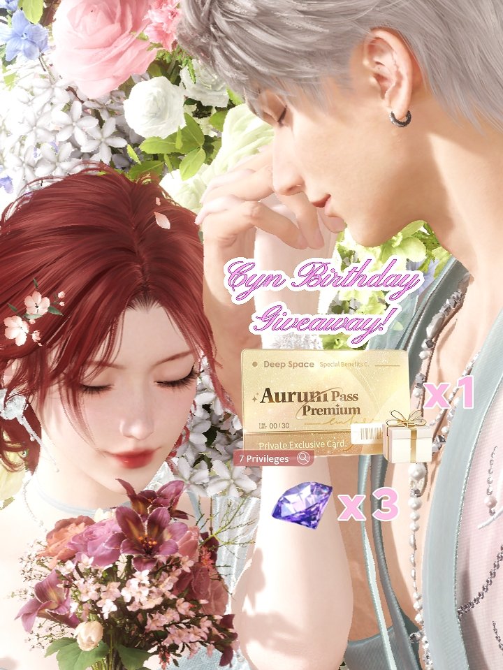 Birthday Mini Giveaway 🤍

Prize :
Aurum Pass x1
60 Crystal x3

rules:
↻ / ♡
Reply Sylus photo 😆
moots or non-moots can join!
Asian server

On my special day, I invite you to use my twibbon 24 hours, I would love to celebrate with you 🫶🏻
twibbonize.com/cynbirthday

Must be