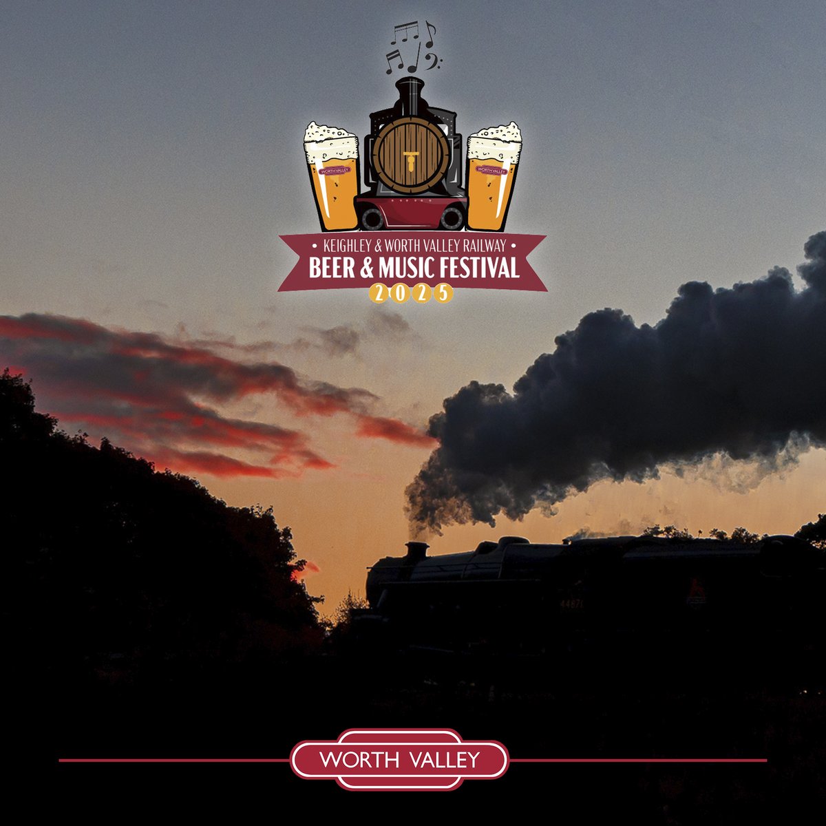 🚂 Tickets are steaming ahead! 🍻🎶

They've only been on sale for three days, but hundreds have already left the platform!

Don't miss your chance to hop aboard the five-mile-long beer and music festival — it's one hell of a journey!

🎟️ beerandmusic.co.uk

#kwvr